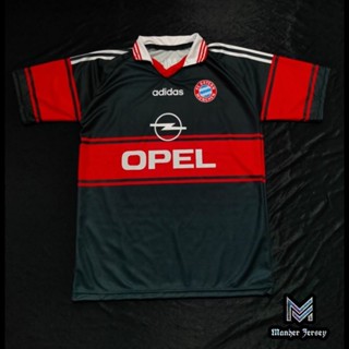 เสื้อกีฬาแขนสั้น พิมพ์ลาย Bayern Munchen Jersey 1997 1998 1999