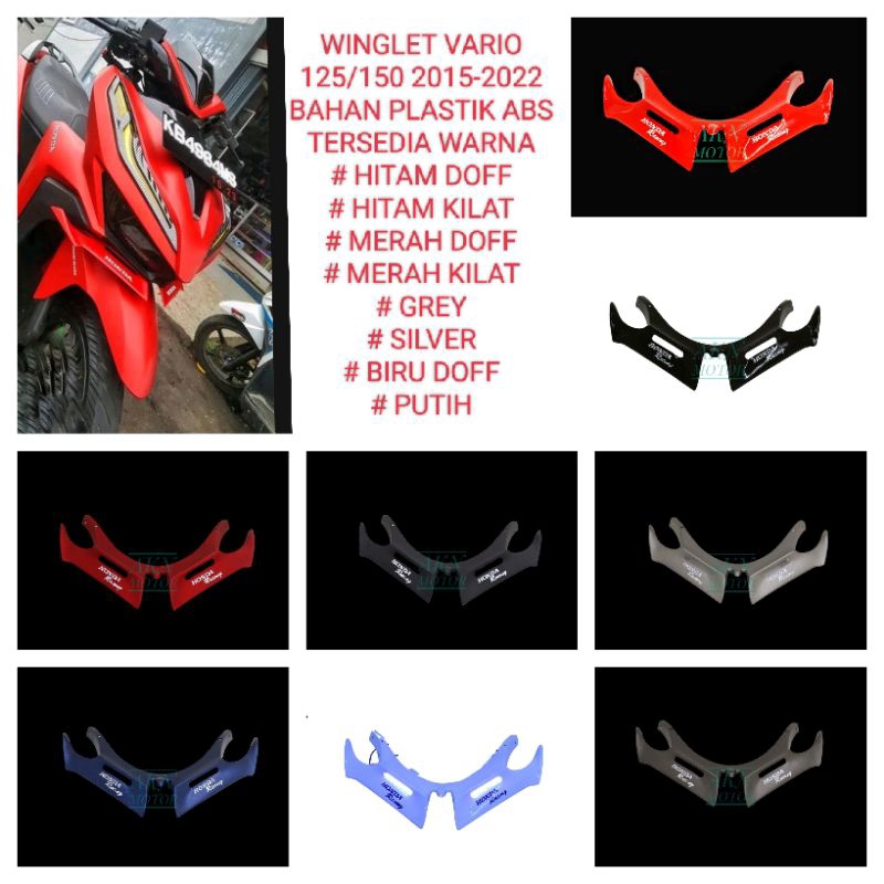 Winglet honda vario 125 150 2015 ถึง 2023 winglet Vario 125 150 เก่า ใหม่จาก 2015-2023sama