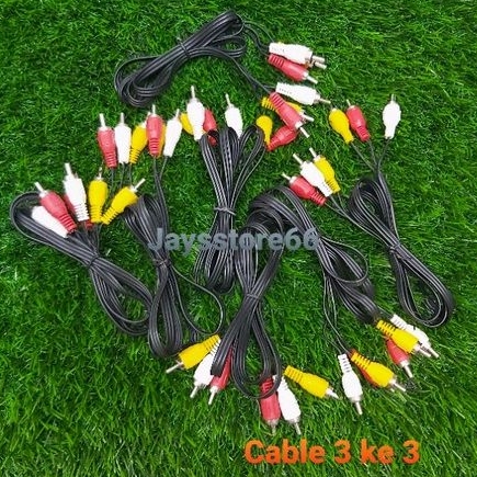 3 สาย RCA เป็น 3 RCA / สายวิดีโอ RCA-RCA / สาย RCA 3 สาย NON PACKING (PJ) 1 ม./3 ม./1.5 ม.