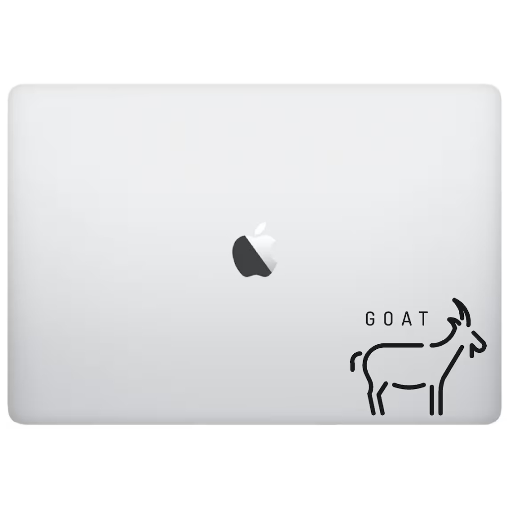 Goat Sticker - Greatest of All Time - Laptop Decal Macbook Sticker