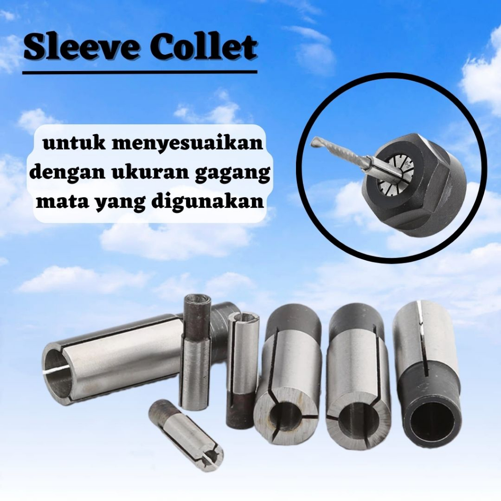 Ms7 Straight Collet Adapter สําหรับคอลเล็ตแขนดอกเราเตอร์
