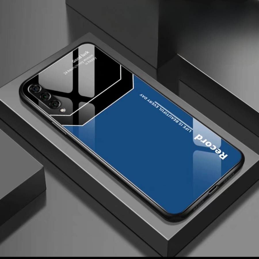 เคส Samsung A70 / A70s ฝาหลังกระจกนิรภัย tpu