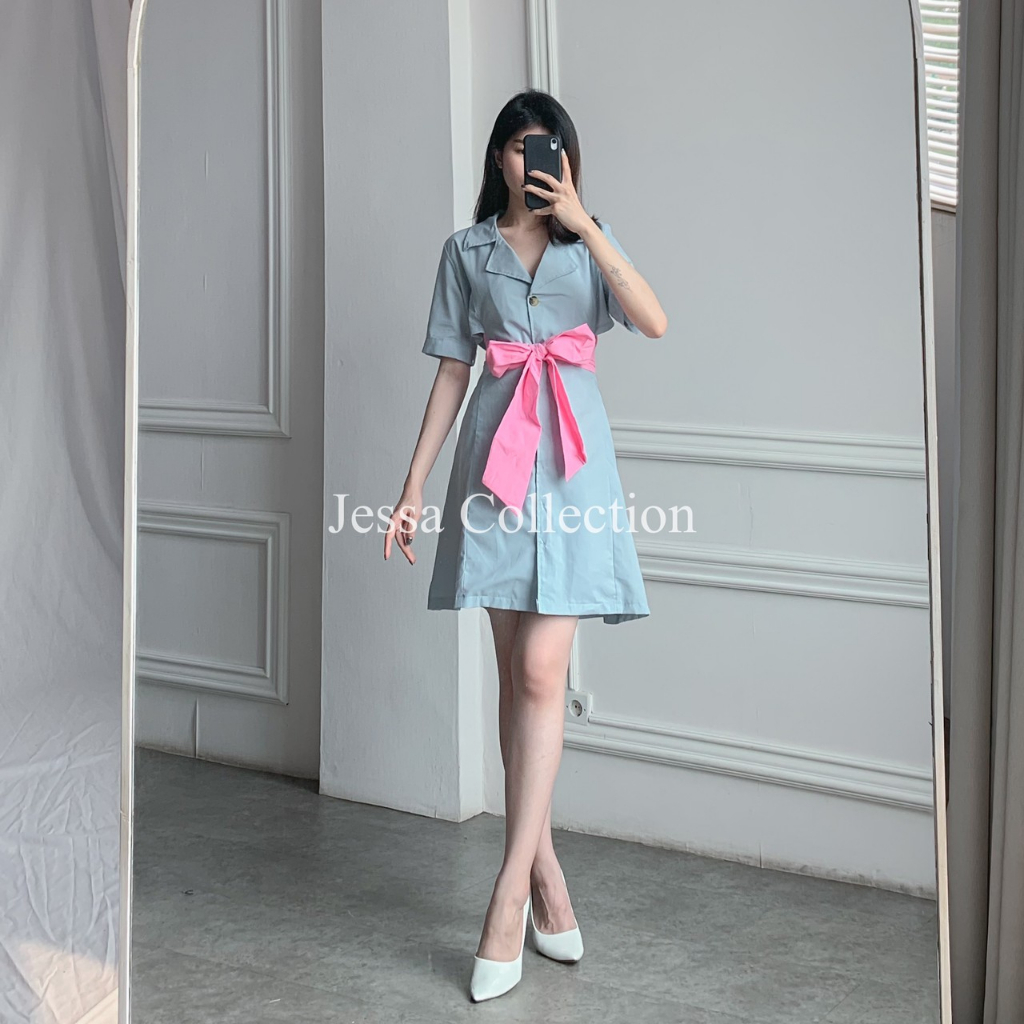 ชุดเดรสริบบิ้น Yebin LB