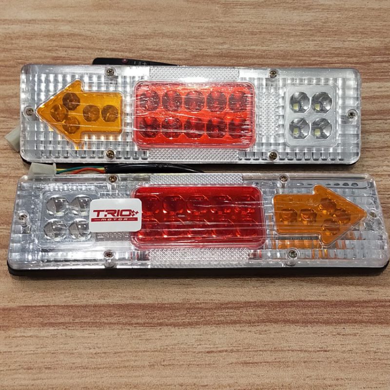 Nozomi ไฟเบรคหลัง LED ไฟสต๊อปคู่ (ขวา+ซ้าย) - มีอะไหล่สําหรับรถมอเตอร์ไซด์สามล้อ viar kaisar htm Noz