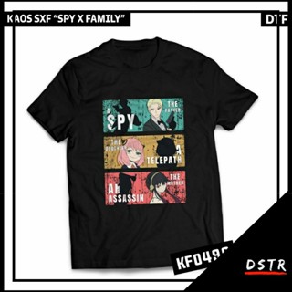 Spy X Family เสื้อเชิ้ต แขนสั้น สีดํา KF0490