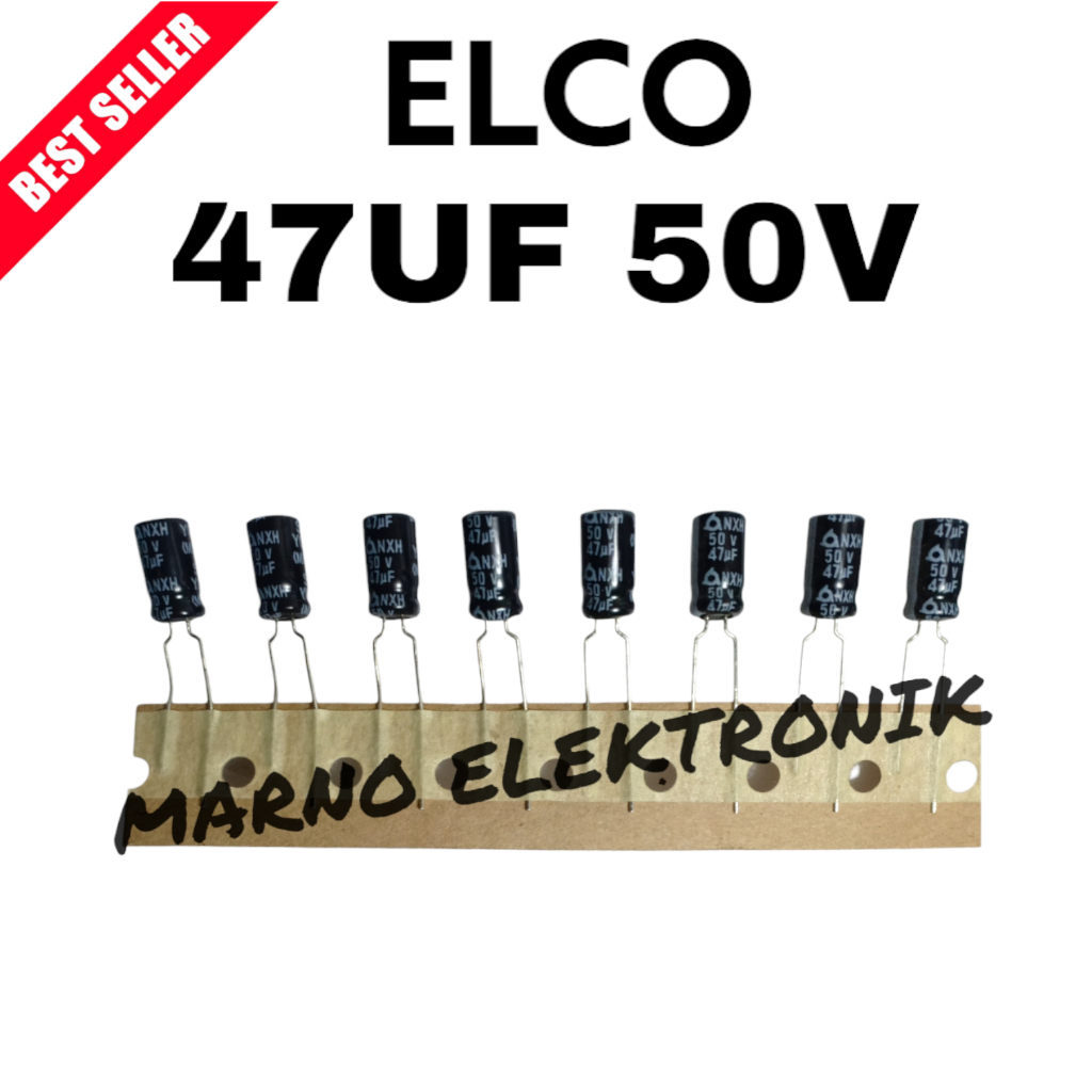 ELCO 50V 47UF 50 V 47 UF ต้นฉบับต้นฉบับ