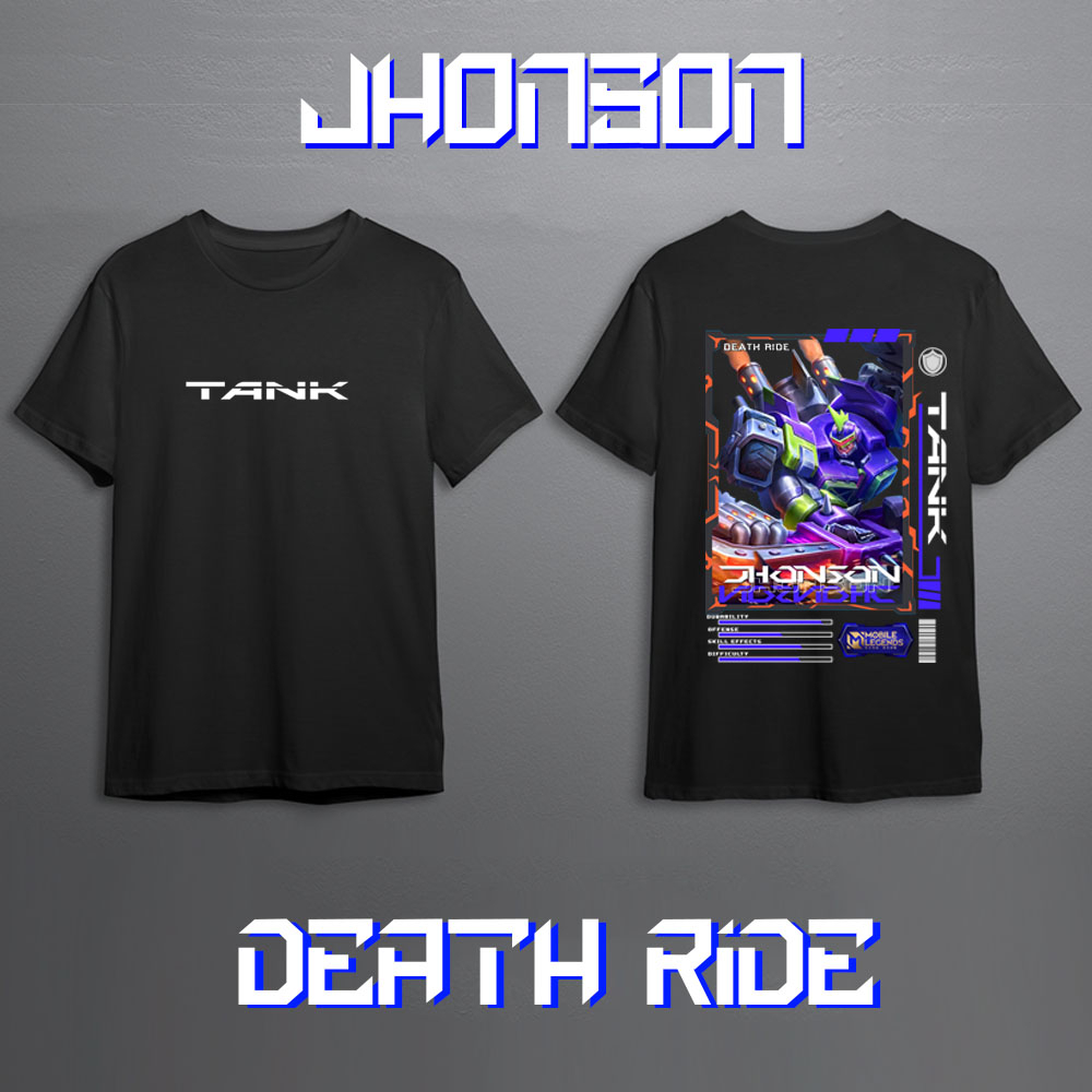 Cool HERO MOBILE LEGEND JHONSON SKIN T-SHIRTS//ML T-SHIRTS//MOBILE LEGEND T-SHIRTS/JHONSON T-SHIRTS/