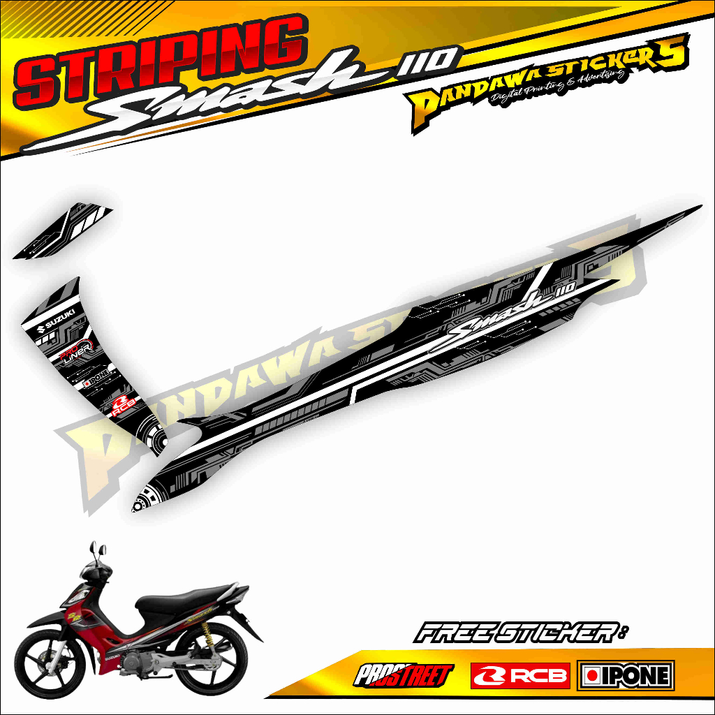 Suzuki SMASH 110 รถจักรยานยนต ์ Variation STRIPING/STICKER LIST SMASH 110 2006 Variation