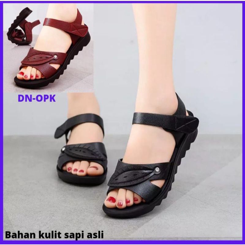 รองเท้าแตะผู้หญิงทําจากหนังกึ่งคุณภาพระดับพรีเมียม (DN-OPK)
