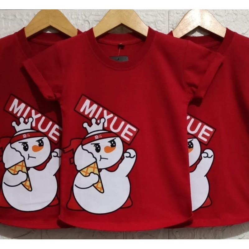 เสื้อยืด Nineteen Star mixue สําหรับเด็กชายและเด็กหญิง/เสื้อยืด Nineteen Star mixue