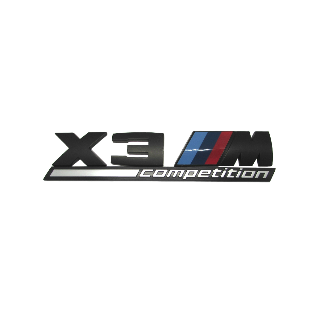 X3 ///M Competition Matte Black Emblem ขนาด 17.5x4cm