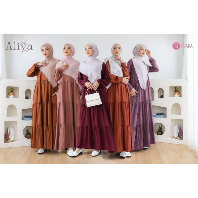 ALIYA TWILL DRESS BY ZIZARA | เดรสสีดํา | | ชุดเดรส Taupe | | Maroon DRESS |