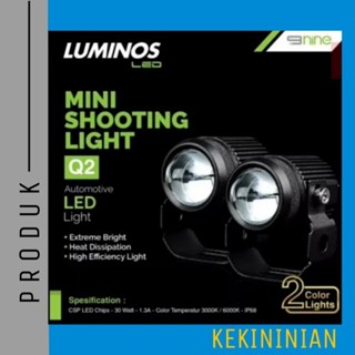 โคมไฟเลเซอร์ D2 Laser Nine Luminos Q2 Led กันน้ํา สีขาว สีเหลือง