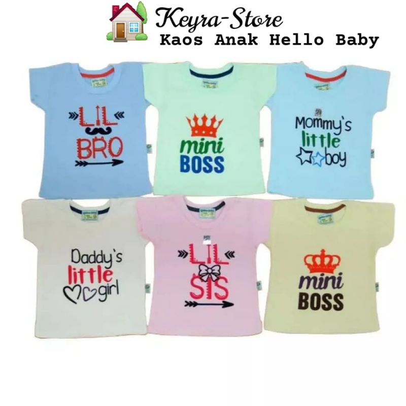 เสื้อยืดพิมพ์ลาย HELLO BABY 3 ชิ้น SNI