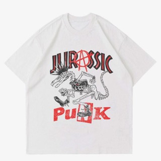 เสื้อยืด ลาย Jurassic PUNK | เสื้อยืด สีขาว สไตล์วินเทจ | เสื้อเชิ้ต สีขาว สําหรับผู้ชาย