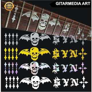 Schecter SYNYSTER GATES DEAD BAT INLAY A7X AVANGED SEVENFOLD PET STICKER สติกเกอร์กีตาร์