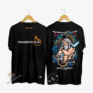 เสื้อยืด ผ้าฝ้าย พิมพ์ลาย Distro Pragmatic Play 1 Zeus Motif