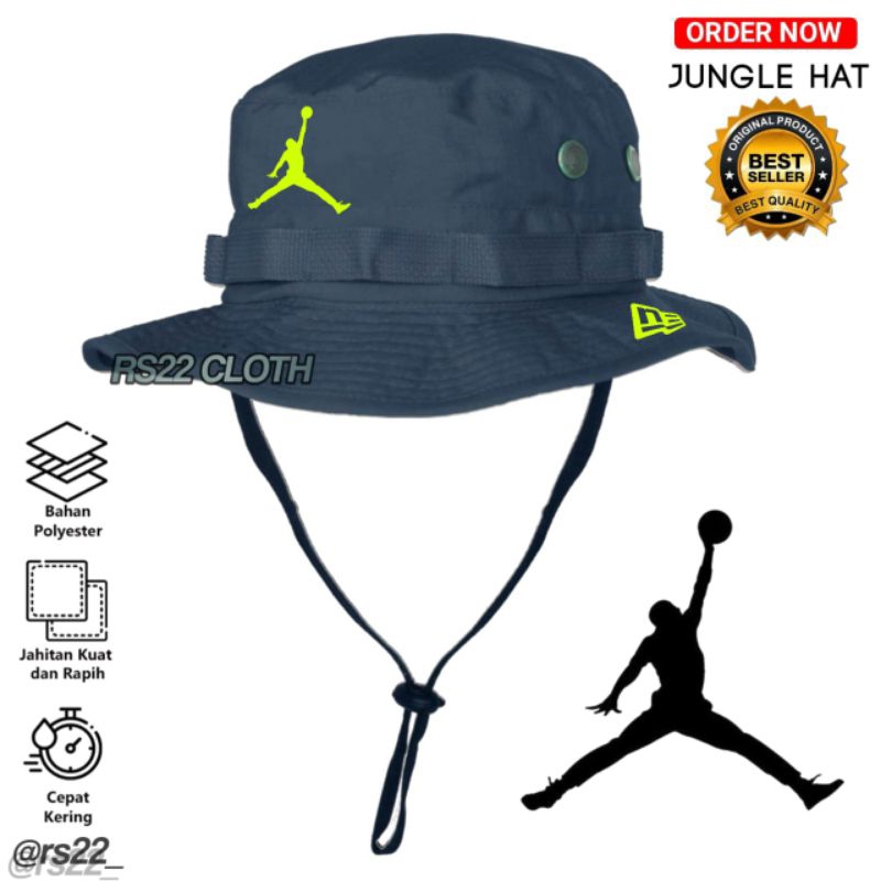 Jordan Jungle Hat/หมวกภูเขาผจญภัยกลางแจ้ง/หมวกเดินป่าผู้ชายผู้หญิง/สีเหลือง Neon Motif