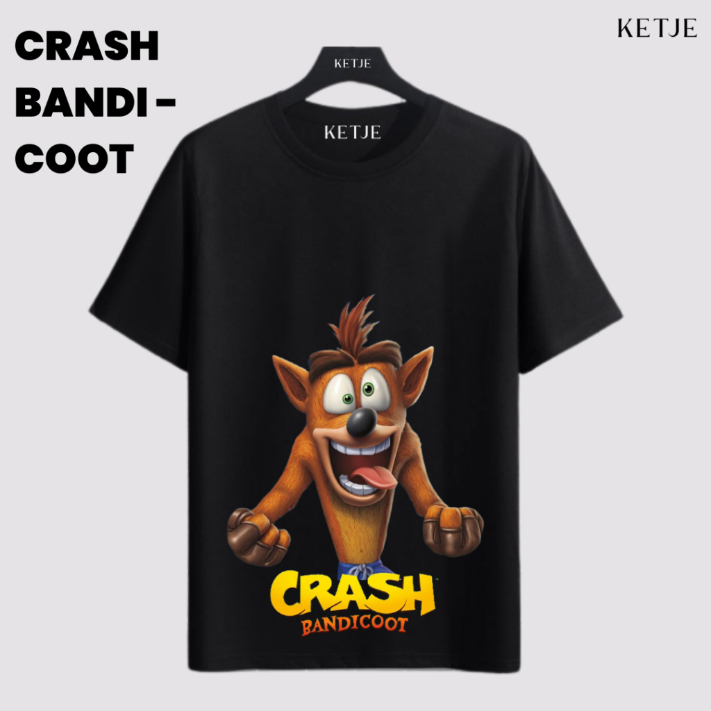 เสื้อยืด Crash Bandicoot - Crash Bandicoot Lick | Distro เสื้อยืดสําหรับผู้ชายและผู้หญิง Premium Uni