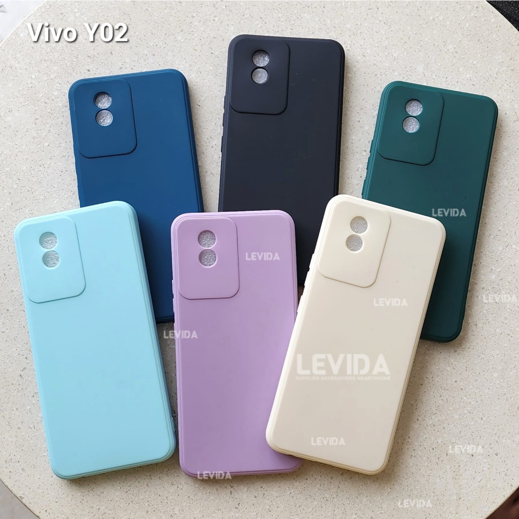 Vivo Y02T Vivo Y02 Softcase Macaron Square / Case Square Edge Case Vivo Y02T Vivo Y02