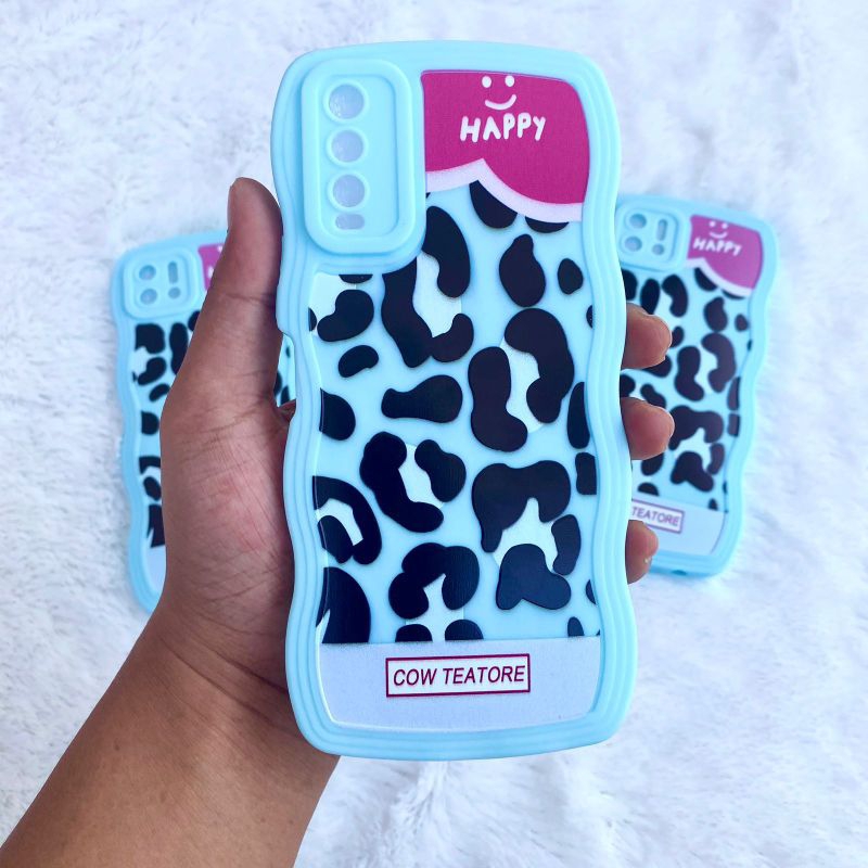 K025 SOFT CASE CUTE COW WAVE REALME 2 2 PRO 5 5i 5S C1 C2 C3 C11 2020 C11 2021 C20 C20A C12 C15 7i C