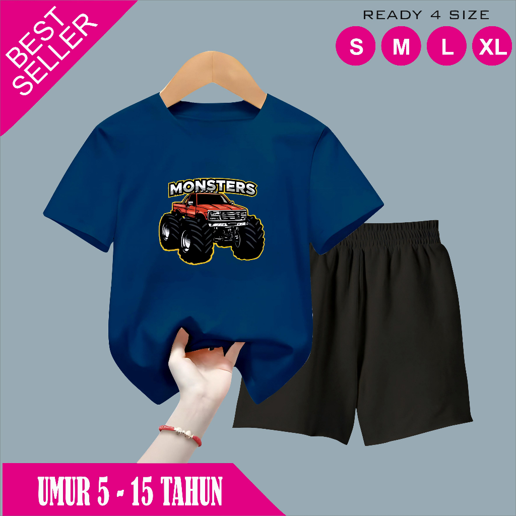 Monster Kids Shorts Set 5-15 Years