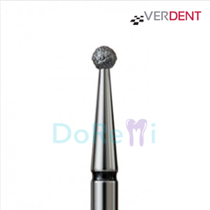 Dental Bur VERDENT Regular (19 มม.) Diamond Round Bur - 001 - เนื้อหา 5 ชิ้น/กล่อง