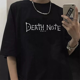 เสื้อยืด ผ้าฝ้าย พิมพ์ลาย deat note สําหรับผู้ชาย และผู้หญิง