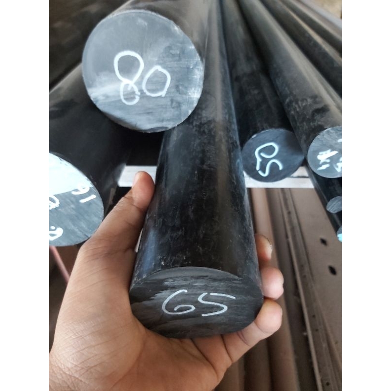 As Rod POM สีดํา 65 มม. ยาว 10 ซม. Polyacetal Hard Nylon Rod