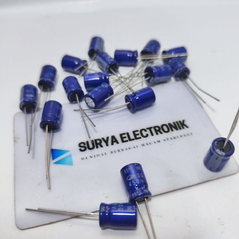 Elco 1uf 450v / 1uf 450v สีฟ้า Original