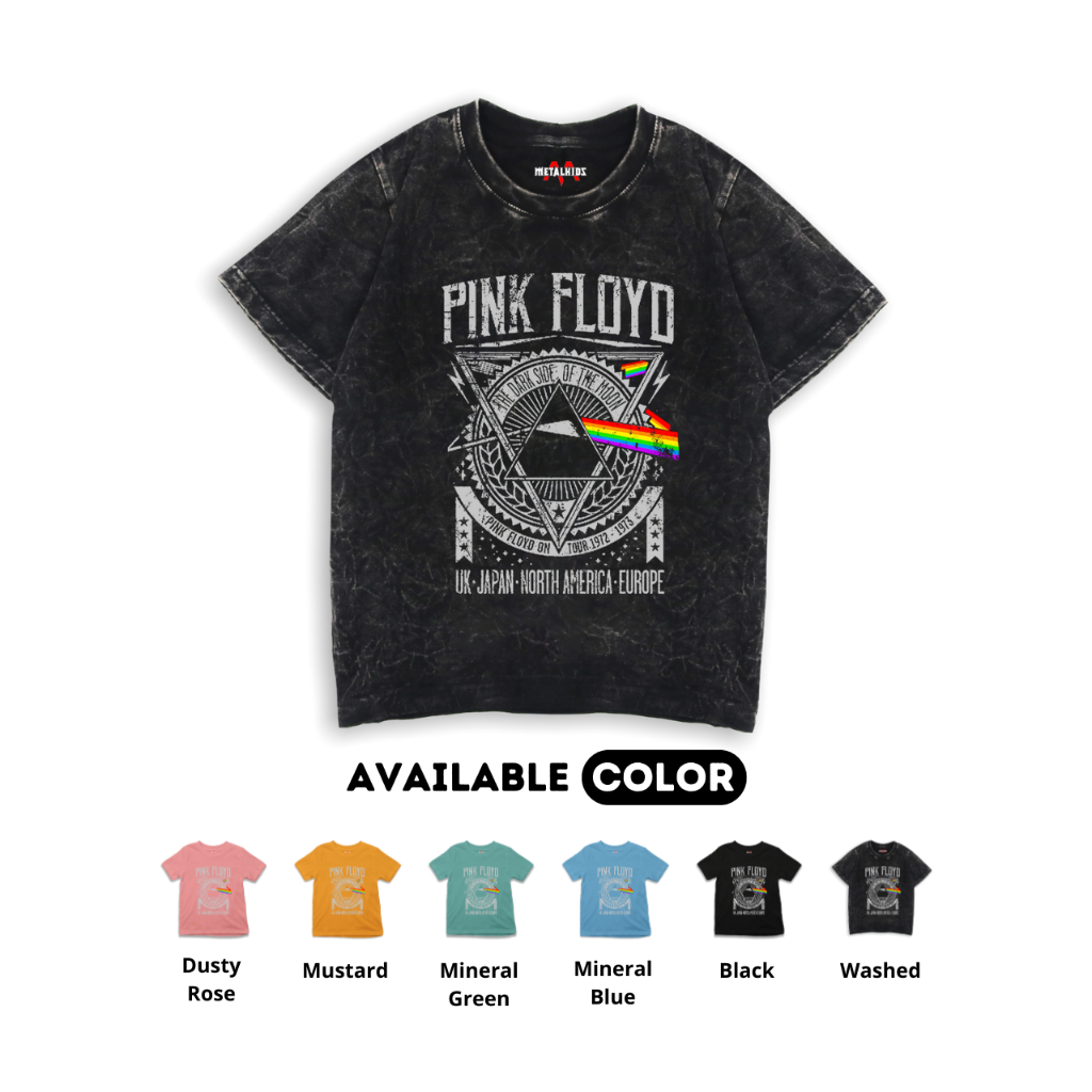 เสื้อยืด พิมพ์ลาย Metalkids "PINK FLOYD" สําหรับเด็ก | Pink-01