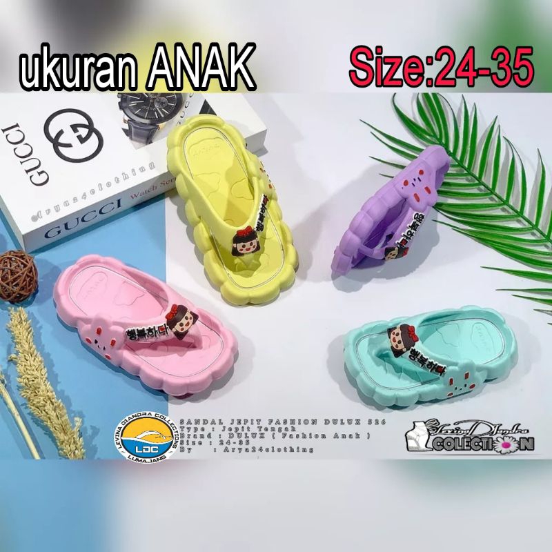 DULUXS TRENDY EVA RUBBER FLIP-FLOPS สําหรับ GIRLS 24-35