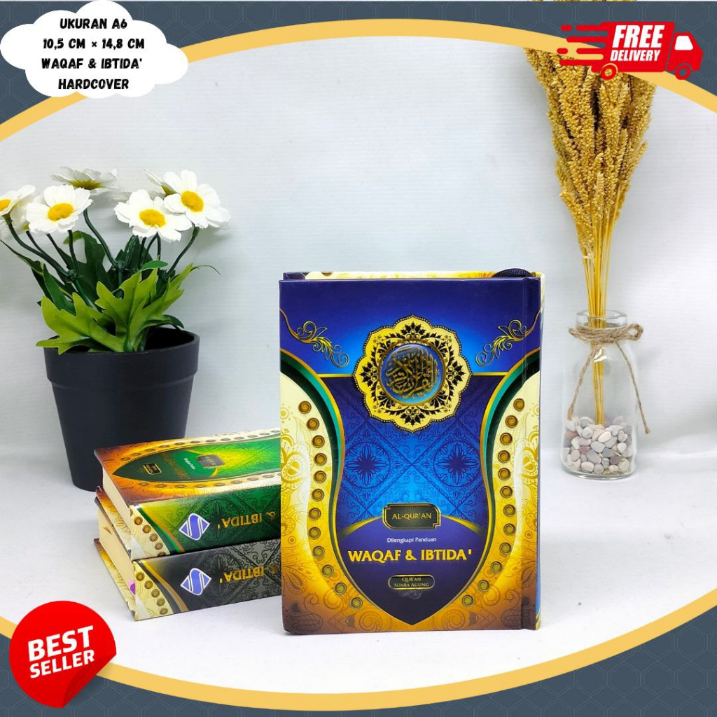 Al-Quran Waqaf&Ibtida A6 ปกแข็ง, Quran ไม่ชุบ, Quran, Al-Quran Waqaf และ Ittida, 15 แถว, 30 อัน, ขนา