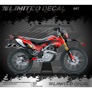 สติกเกอร์รูปลอก KLX 150 2023 Fullbody_ Sticker Dekal KLX 150 SM 2023 Supermoto 007 Design