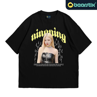 Bearstix - เสื้อยืด โอเวอร์ไซซ์ ลาย Ning Ning Aespa - Kaos Flame - Baju Aespa Spicy