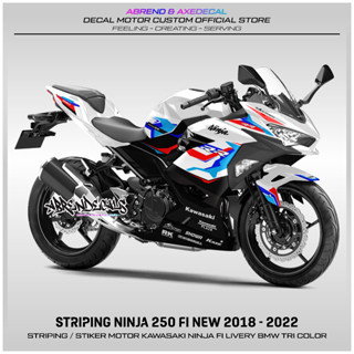 สติกเกอร์ NINJA FI 2018-2022 BMW HP4 TRI COLOR RACING KAWASAKI NINJA 250 FI สําหรับติดตกแต่งรถจักรยานยนต์ สินค้าใหม่ พร้อมส่ง