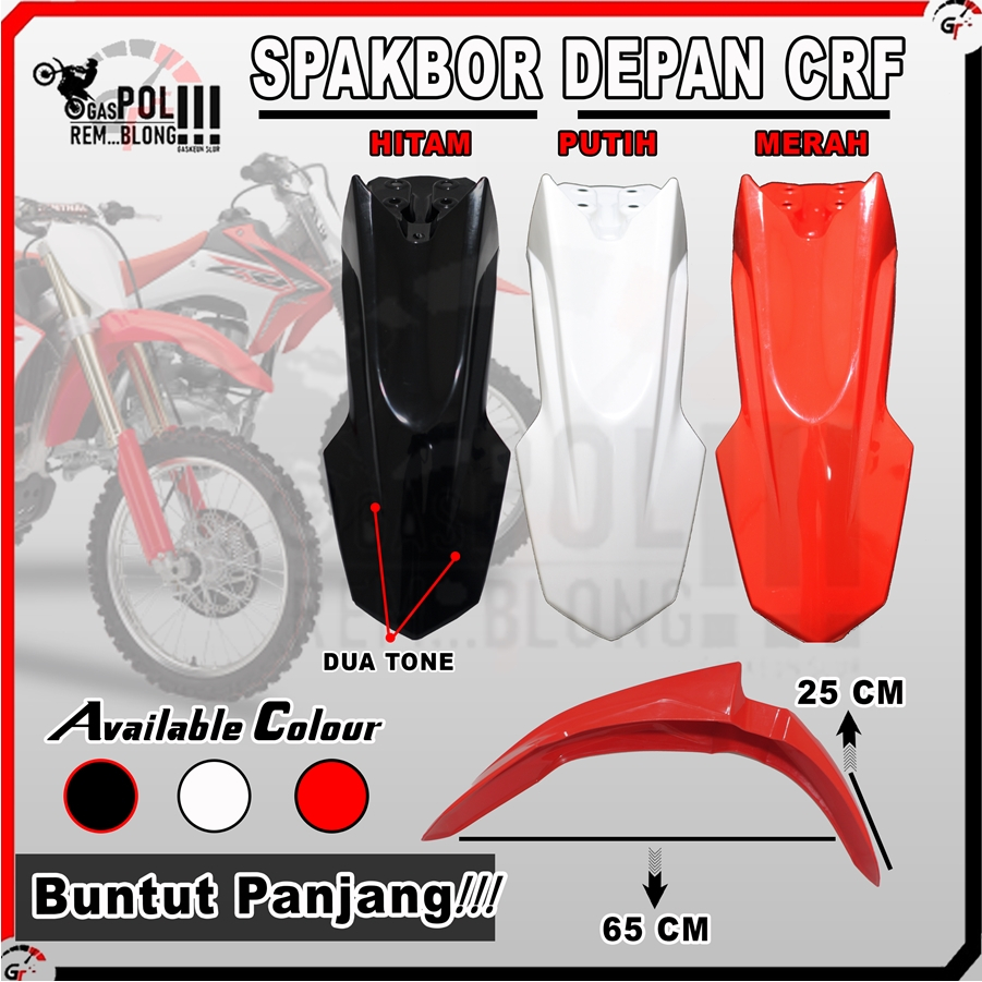 บังโคลนหน้า CRF 150 250 HONDA FENDER FENDER รถจักรยานยนต์ SLOBOR CROSS TRAIL SUPERMOTO DIRTBIKE PNP
