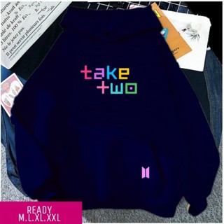 เสื้อแจ็กเก็ต มีฮู้ด ลาย bts ครบรอบ 10 ปี TAKE TWO สไตล์เกาหลี