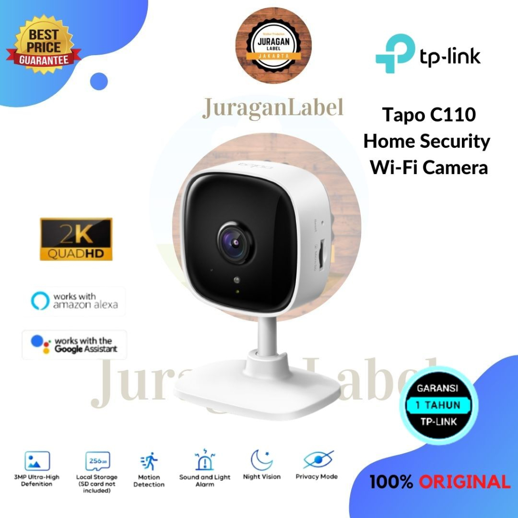 TP-LINK Tapo C110 Home Security Wi-Fi IP Camera 3MP 2K