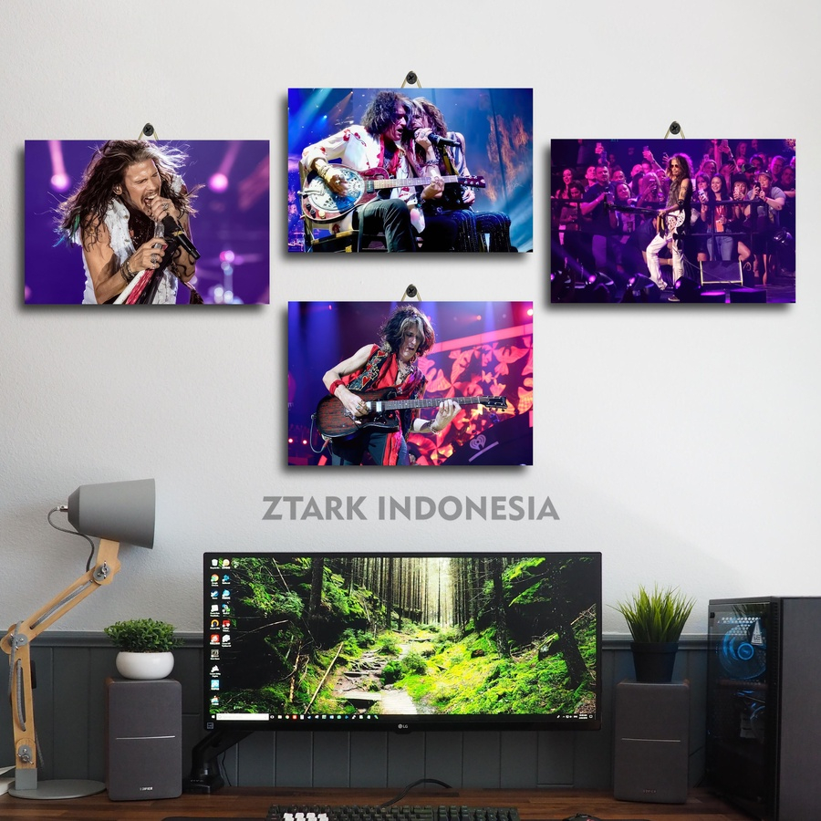 VOCALIST AEROSMITH BAND LIVING ROOM DISPLAY 20X30 / ZTARK INDONESIA / ATESHETIC DISPLAY WALL AEROSMI