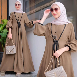 Gamis TERBARU ADINDA DRESS JP SIZE M L XL XXL ชุดคลุมท้อง วัสดุที่เป็นมิตรกับสตรีตั้งครรภ์ SHAKILA GAMIS WANITA POLOS TERBARU สีเทา สีน้ําตาล สีเหลือง ฝุ่น ฤดูร้อน จัมโบ้ ได้ GAMIS ผู้หญิง (ไม่มี HIJAB) ชุดเดรส BAJU สําหรับผู้หญิง มุสลิม เกาหลี มุสลิม เสื