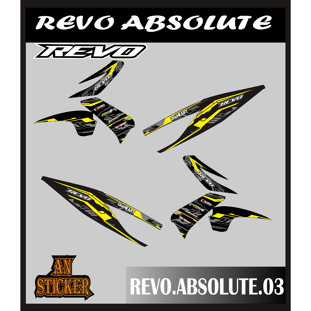 สติกเกอร์ ABSOLUTE REVO - STICKER ABSOLUTE REVO ลิสต์ สําหรับติดตกแต่งรถจักรยานยนต์ HONDA ABSOLUTE REVO CODE 03