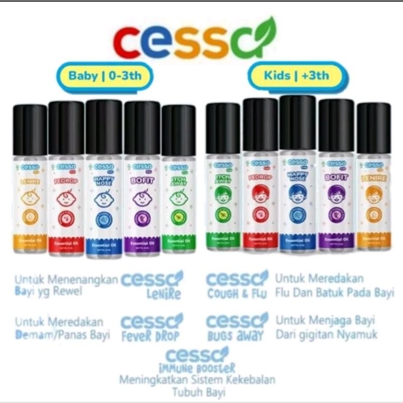 Cessa BABY (0-2 ปี) CESSA KIDS (3-8 ปี) น้ํามันหอมระเหย 8ML