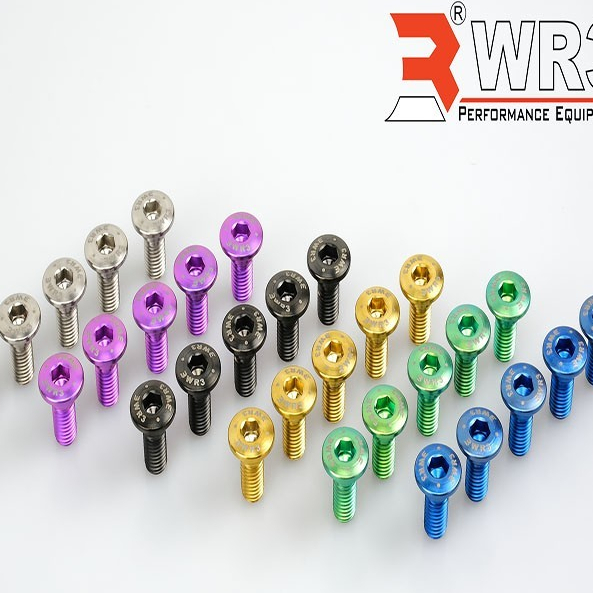 WR3 สลักเกลียวดิสก์เบรกไทเทเนียม M8x18 / M8x25 / M8x30