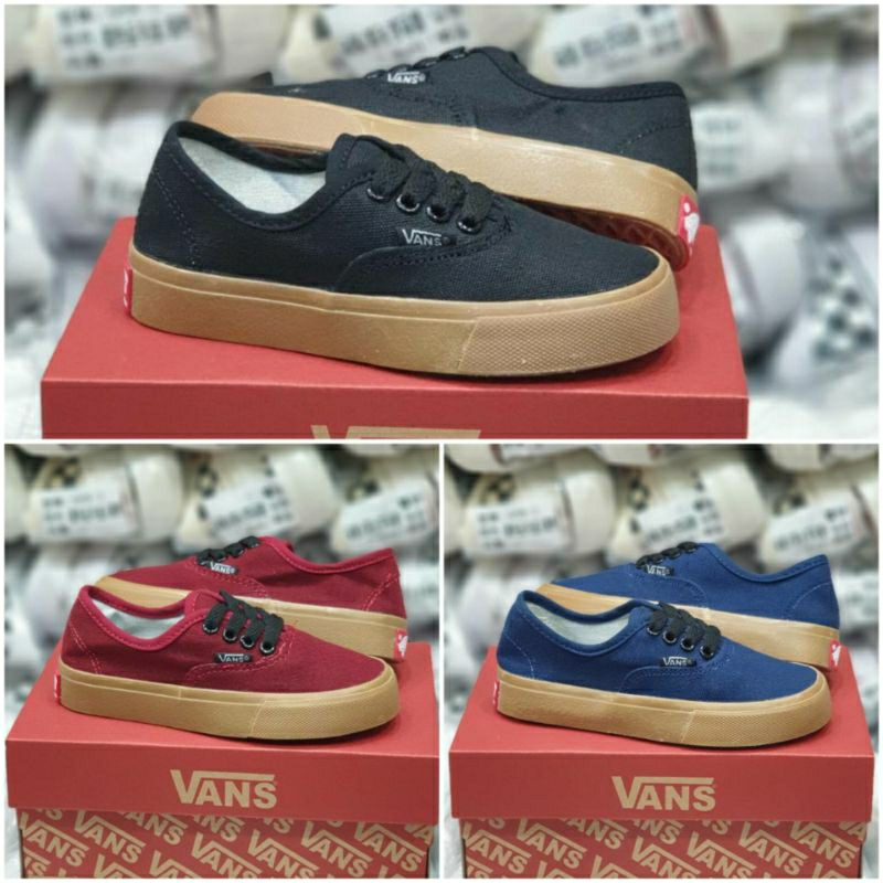 Vans Authentic Soll Gum รองเท้าเด็กขนาด 21 - 35 คุณภาพนําเข้าผู้ชายผู้หญิง