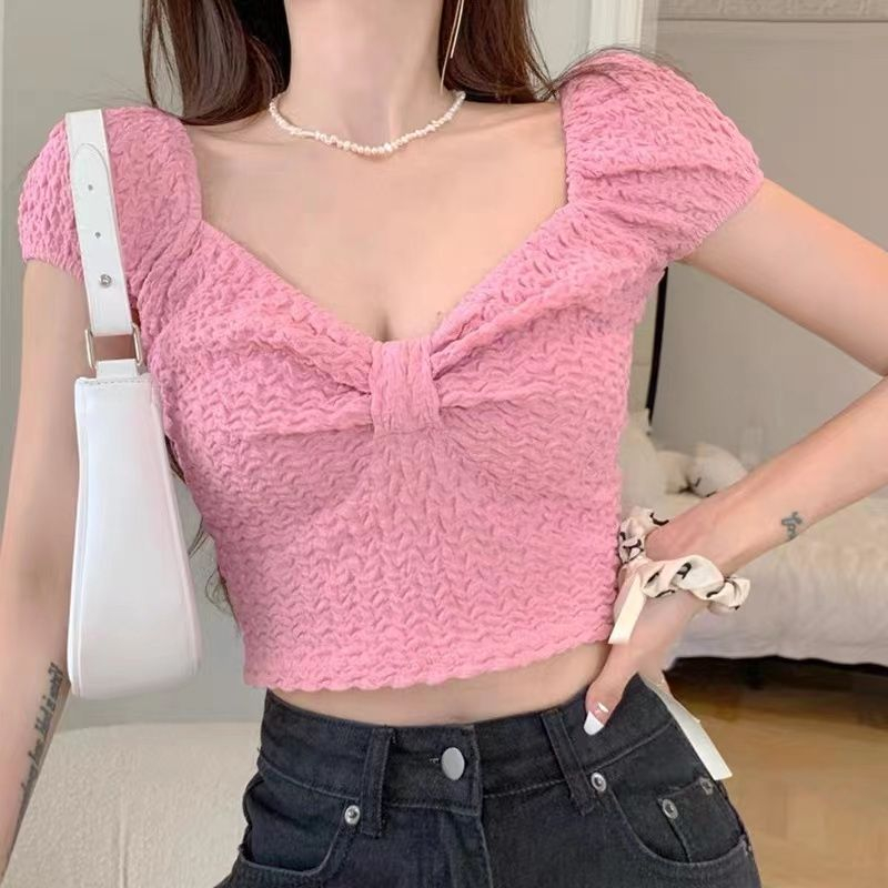 Ib0033 NF888 Women& 39;s เสื้อครอปแขนสั้นอินเทรนด์