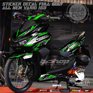 สติกเกอร์ ลายกราฟฟิค สีเขียว สําหรับ honda vario 160