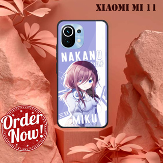 [CF27] เคส Xiaomi MI 11 ประดับกลิตเตอร์ | เคส Hp เคลือบเงา | Miku NAKANO ลวดลาย