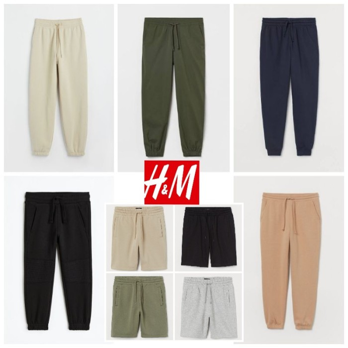 กางเกงวอร์ม H&M H&M / JOGER SPORTS TROUSERS / HNM / SWEATPANST H&M regular fit (UNISEX) สําหรับผู้ชา