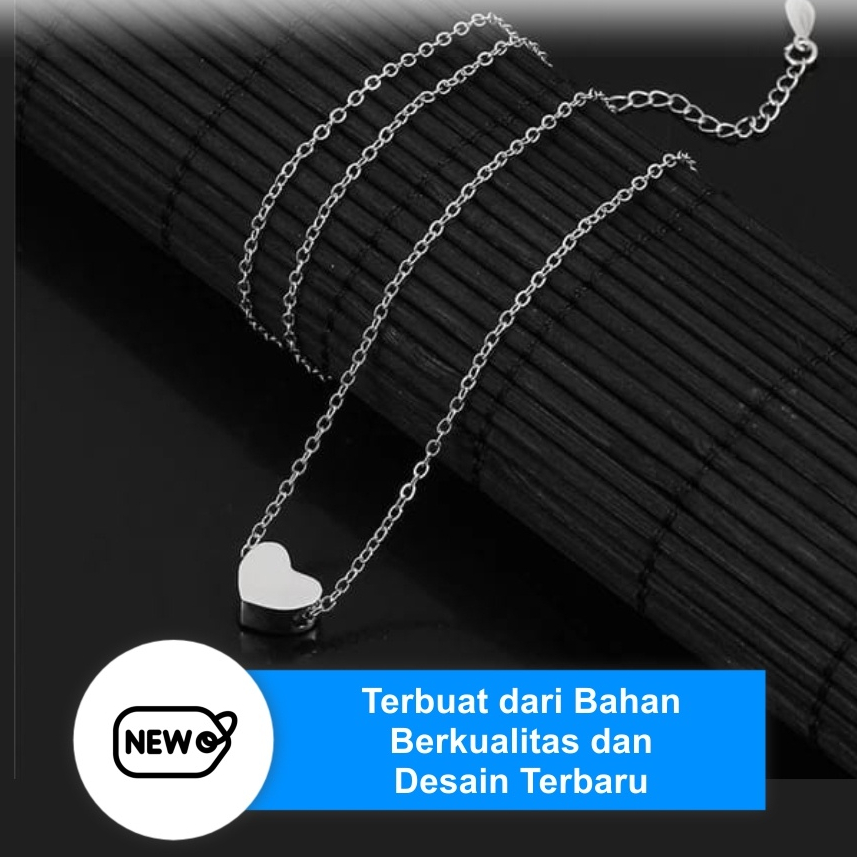 Gammaraki H58 เครื่องประดับสร้อยคอผู้หญิง Bib Statement Chain รุ่นพร้อมจี้รูปหัวใจ B15